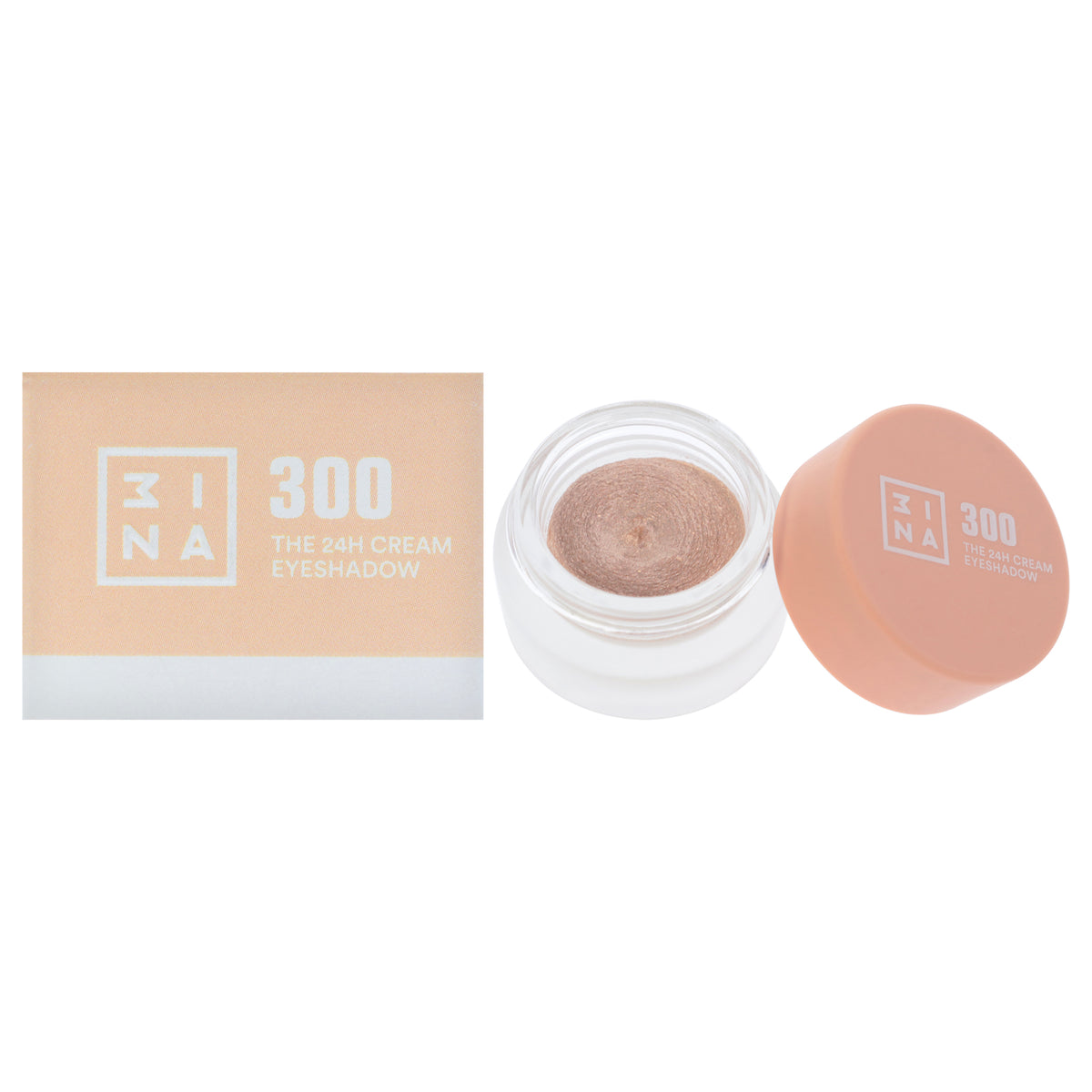 The 24H Cream Eyeshadow - 300 Champagne Pink Metallic by 3INA for Women - 0.10 oz Eye Shadow