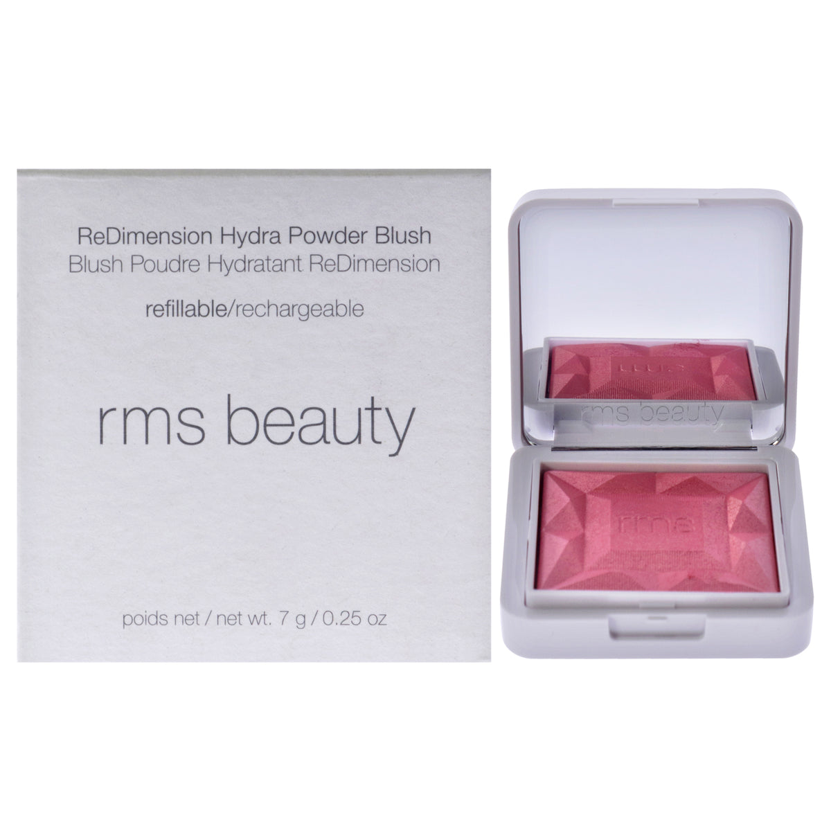 ReDimension Hydra Powder Blush - French Rose by RMS Beauty for Women - 0.25 oz Blush (Refillable)