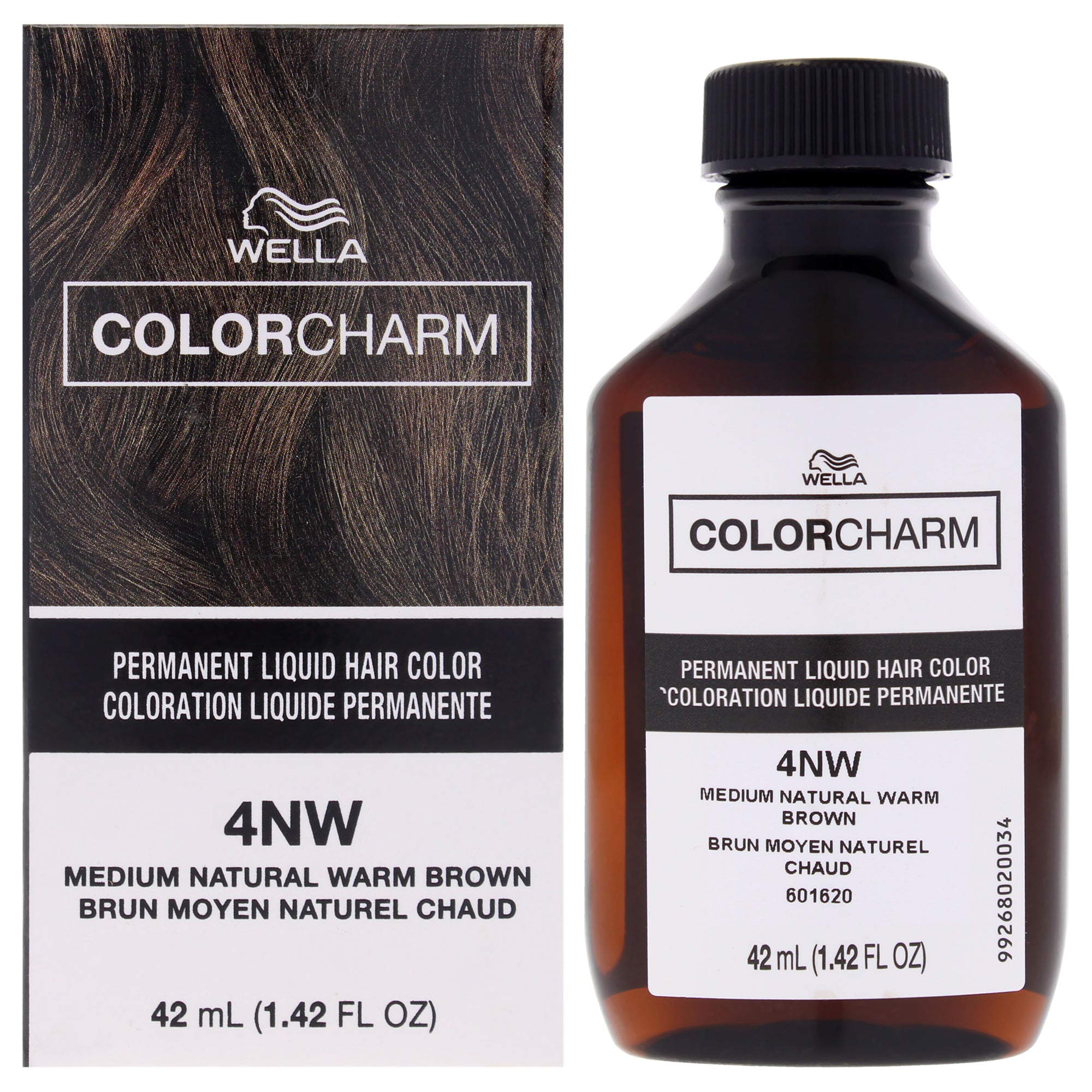Color Charm Permanent Liquid Hair Color - 4NW Medium Natural Warm Blonde by Wella for Unisex - 1.42 oz Hair Color