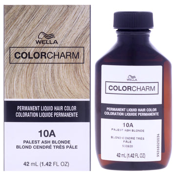 Color Charm Permanent Liquid Hair Color - 10A Palest Ash Blonde by Wella for Unisex - 1.42 oz Hair Color