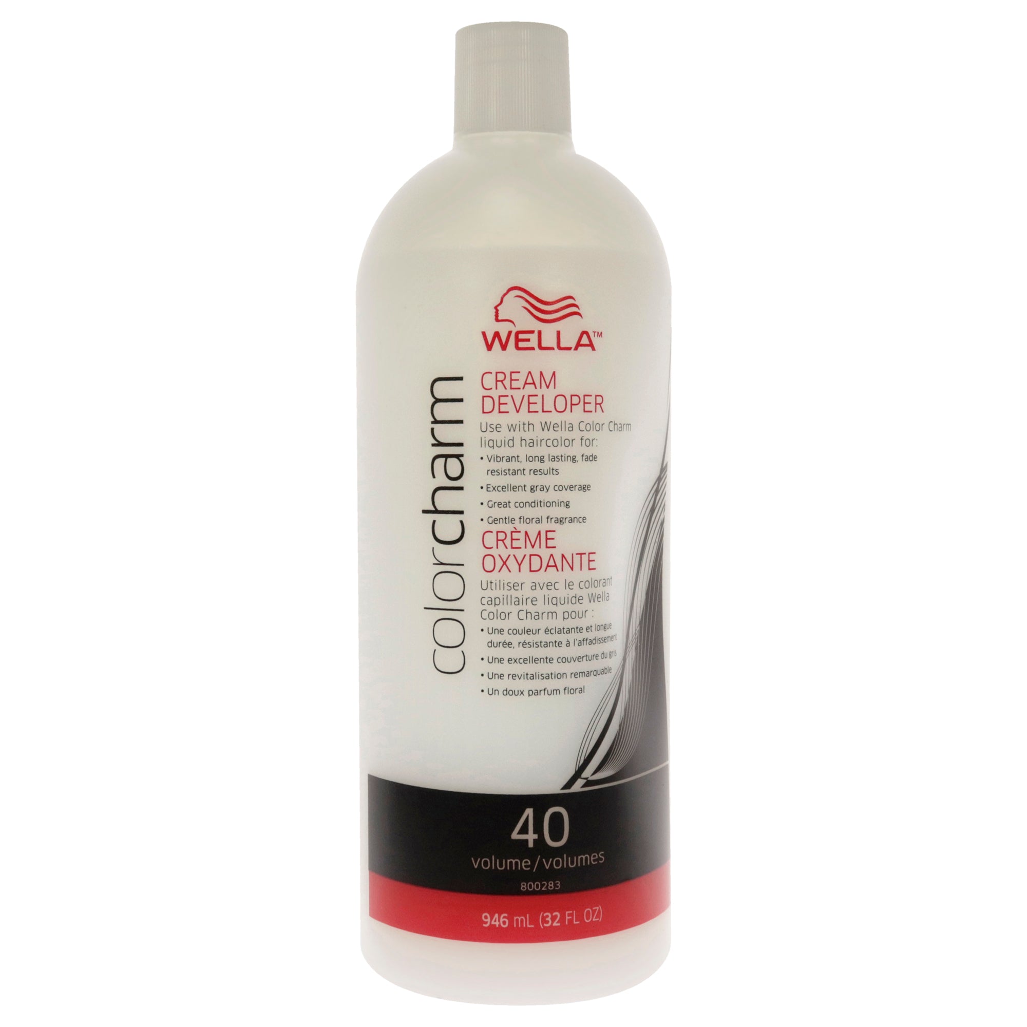 Color Charm 40 Volume Creme Developer by Wella for Unisex - 32 oz Lightener