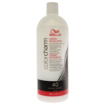 Color Charm 40 Volume Creme Developer by Wella for Unisex - 32 oz Lightener