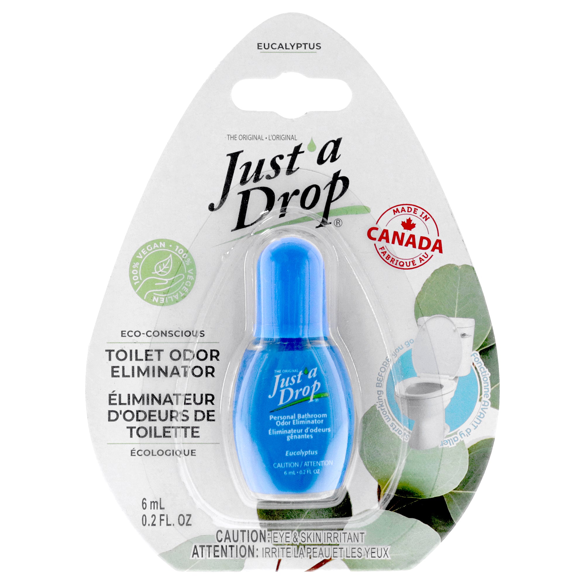 Just a Drop Odor Eliminator - Eucalyptus by Prelam for Unisex - 0.2 oz Drops
