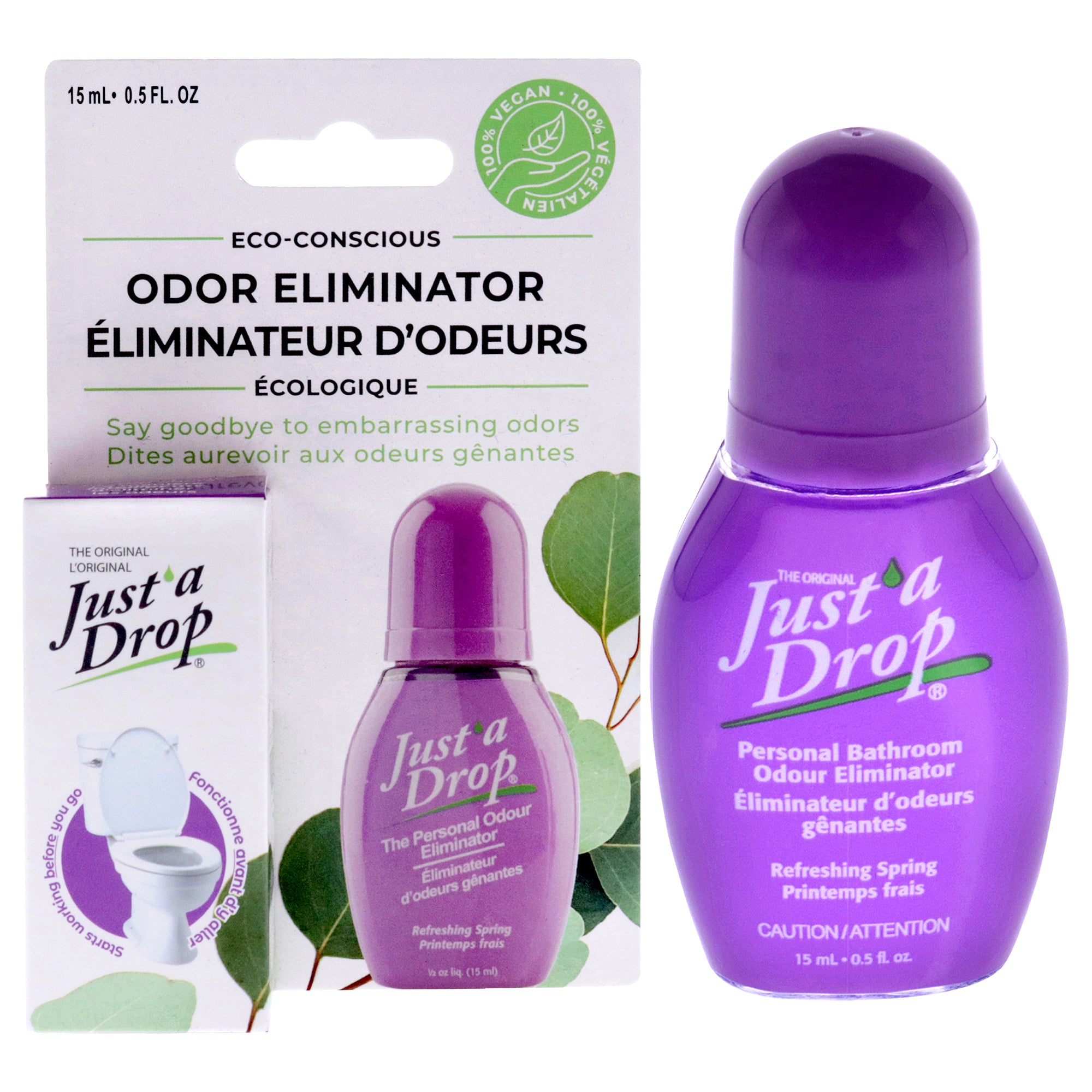 Just a Drop Odor Eliminator - Refreshing Spring by Prelam for Unisex - 0.5 oz Drops