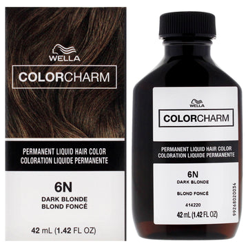 Color Charm Permanent Liquid Hair Color - 6N Dark Blonde by Wella for Unisex - 1.42 oz Hair Color