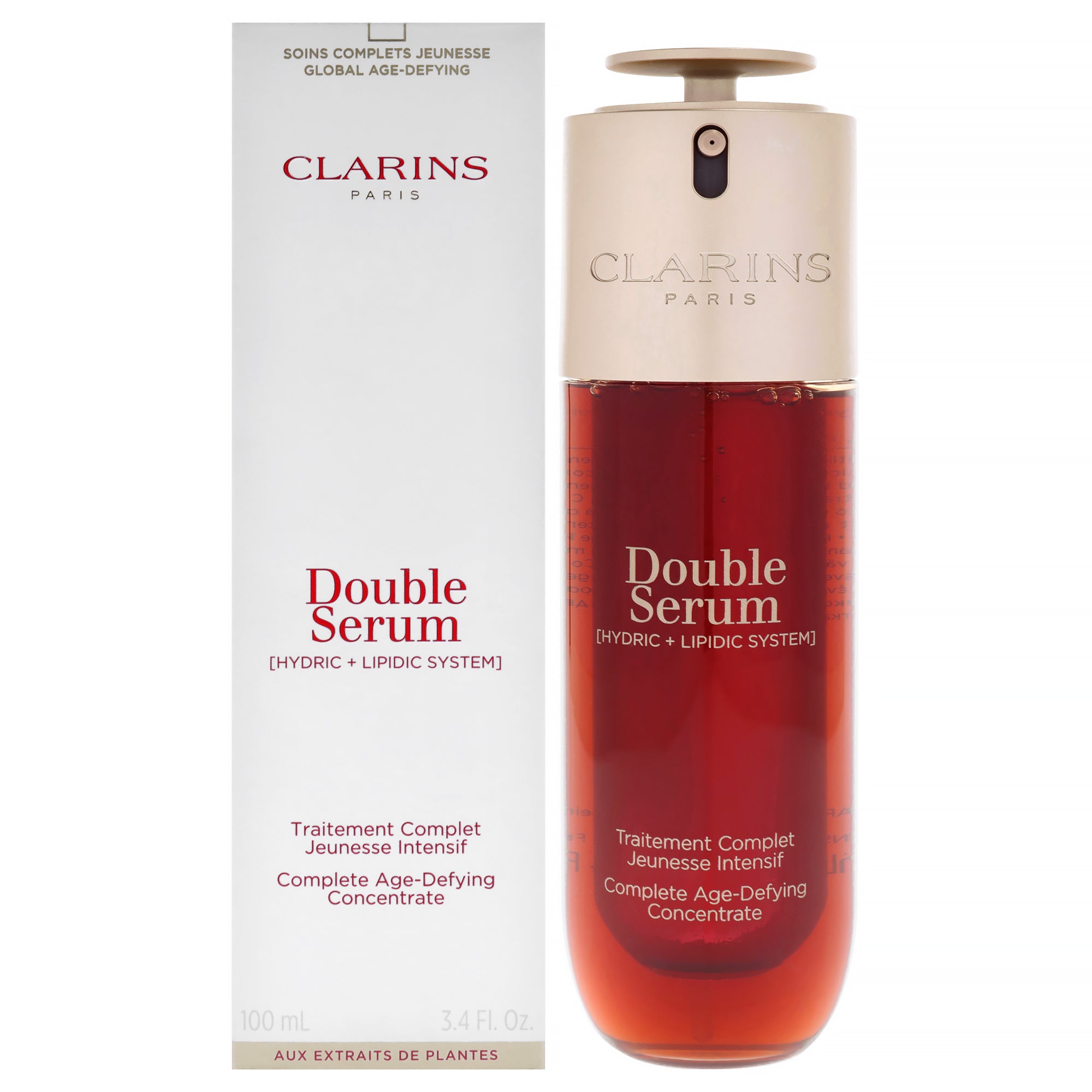 Double Serum Complete Age Control Concentrate by Clarins for Unisex - 3.4 oz Serum