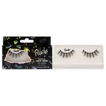 Essential Faux Mink 3D Lashes - Firecracker by Rude Cosmetics for Women - 1 Pair Eyelashes
