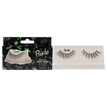 Essential Faux Mink 3D Lashes - Foxy by Rude Cosmetics for Women - 1 Pair Eyelashes
