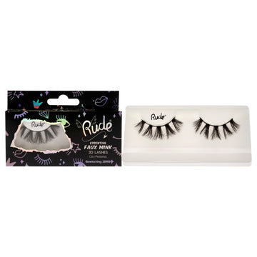 Essential Faux Mink 3D Lashes - Bewitching by Rude Cosmetics for Women - 1 Pair Eyelashes