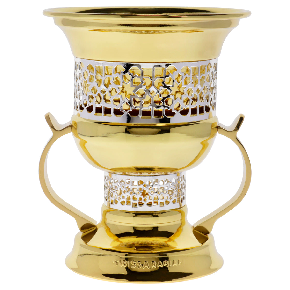 Metallic Goblet Charcoal Mubkhara Incense Burner - Large-Gold by Swiss Arabian for Unisex - 1 Pc Bakhoor