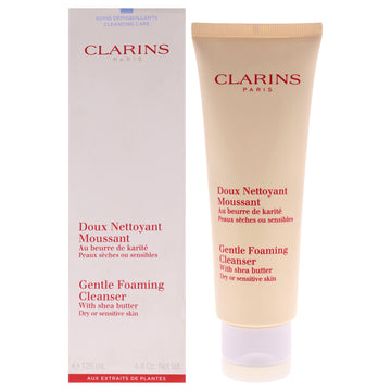 Gentle Foaming Cleanser With Shea Butter - Dry-Sensitive Skin by Clarins for Unisex - 4.4 oz Cleanser (Tester)