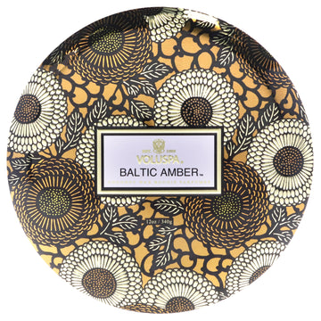 Japonica Collection 3 Wick Tin Candle - Baltic Amber by Voluspa for Unisex - 12 oz Candle