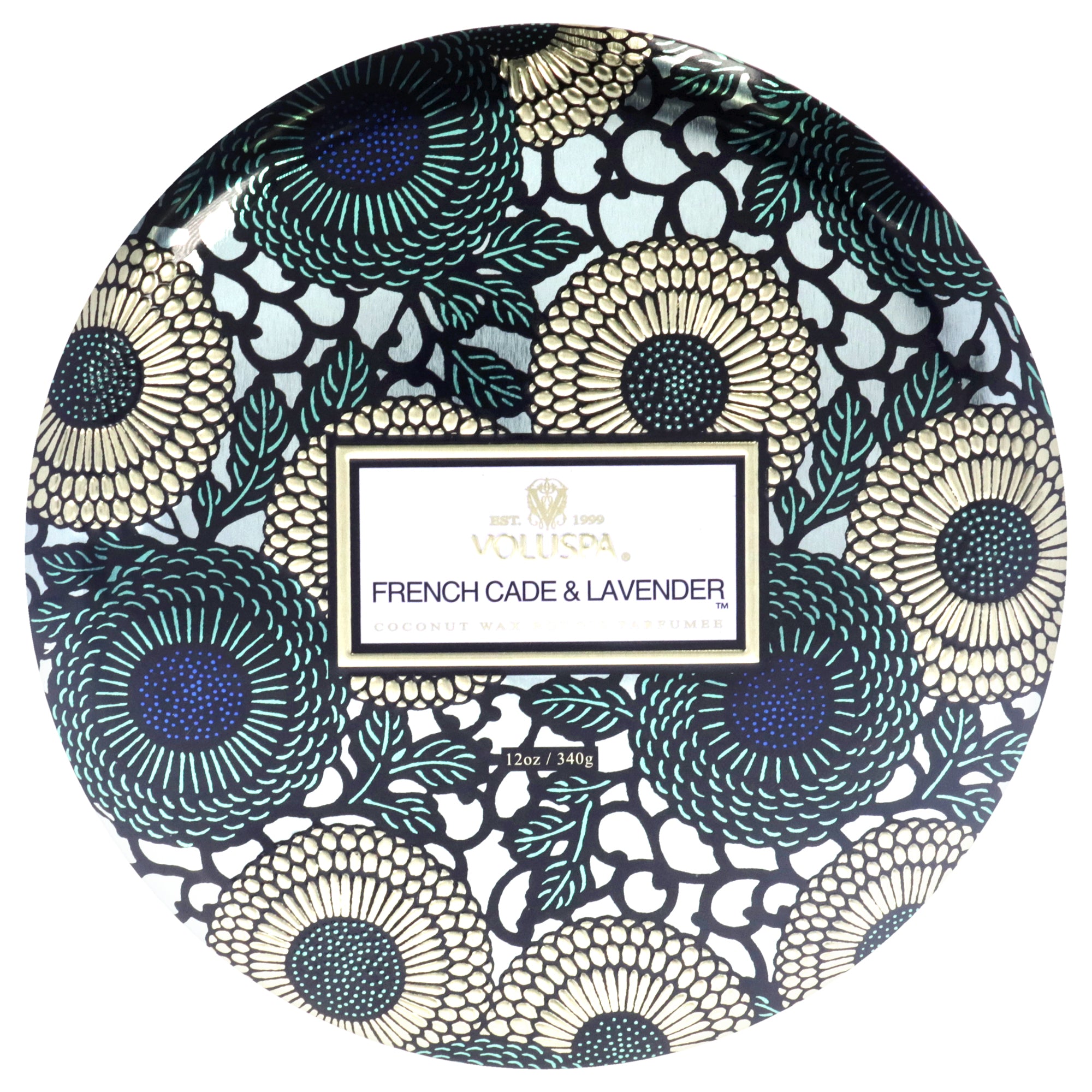 Japonica Collection 3 Wick Tin Candle - French Cade and Lavender by Voluspa for Unisex - 12 oz Candle