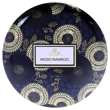 Japonica Collection 3 Wick Tin Candle - Moso Bamboo by Voluspa for Unisex - 12 oz Candle
