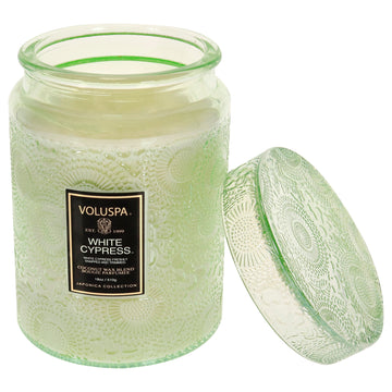 Japonica Collection Large - White Cypress - Large by Voluspa for Unisex - 18 oz Candle