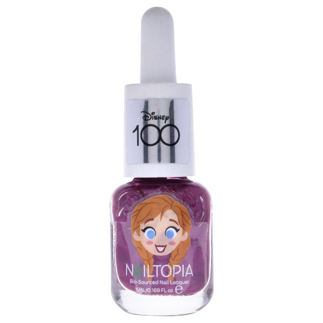 Bio-Sourced Chip Free Nail Lacquer Disney Collection Anna - Burgundy Metallic by Nailtopia for Women - 0.169 oz Nail Polish