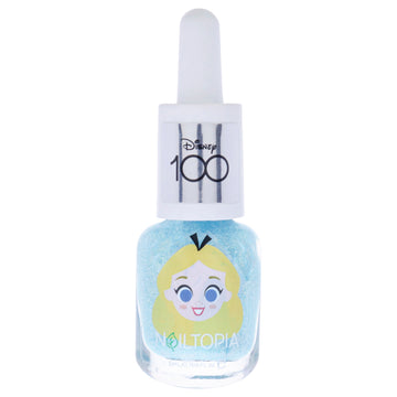 Bio-Sourced Chip Free Nail Lacquer Disney Collection Alice in Wonderland - Light Blue Glitter by Nailtopia for Women - 0.169 oz Nail Polish
