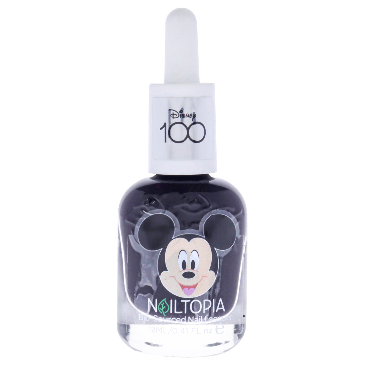Bio-Sourced Chip Free Nail Lacquer Disney Collection Mickey Mouse - Dark Purple-Black Creme by Nailtopia for Women - 0.41 oz Nail Polish