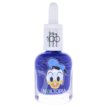 Bio-Sourced Chip Free Nail Lacquer Disney Collection Donald Duck - Royal Blue Creme by Nailtopia for Women - 0.41 oz Nail Polish