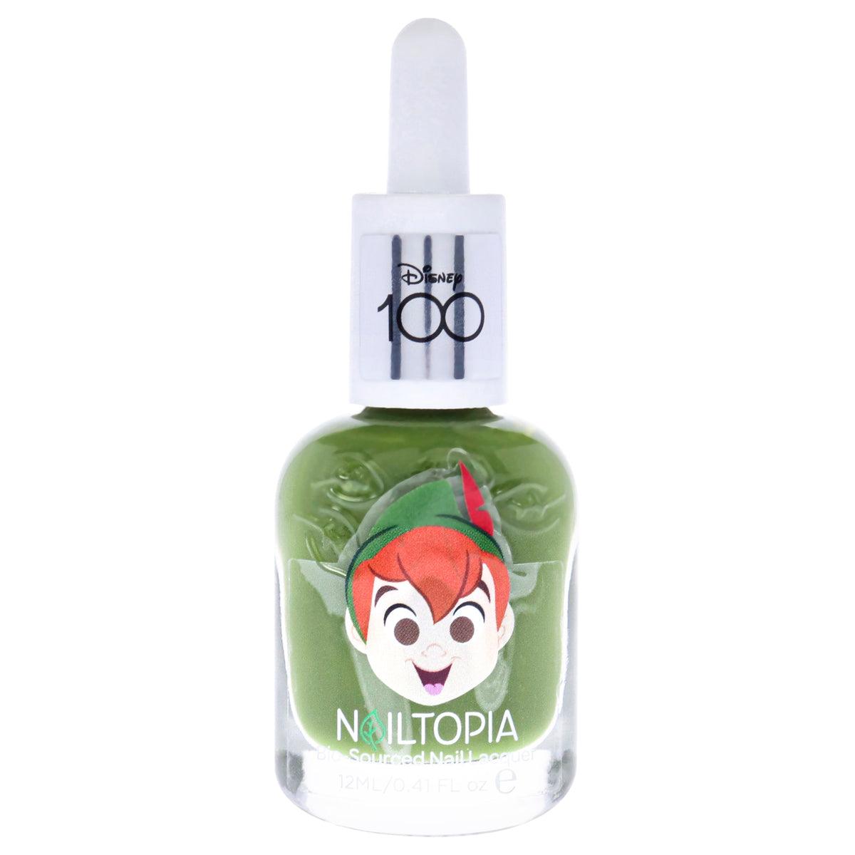 Bio-Sourced Chip Free Nail Lacquer Disney Collection Peter Pan - Army Green Creme by Nailtopia for Women - 0.41 oz Nail Polish