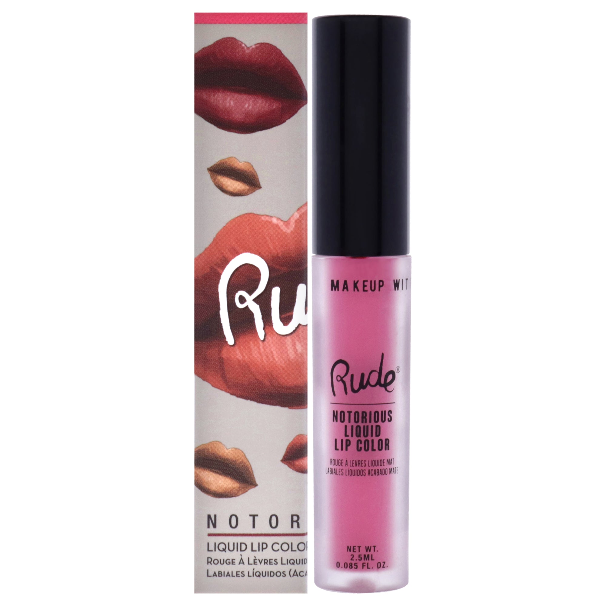 Notorious Liquid Lip Color - Vicious Cycle by Rude Cosmetics for Women - 0.1 oz Lipstick