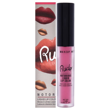 Notorious Liquid Lip Color - Vicious Cycle by Rude Cosmetics for Women - 0.1 oz Lipstick