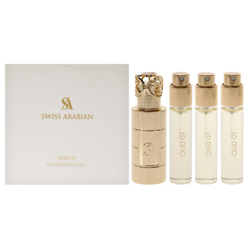 Oud 07 Trio Pack by Swiss Arabian for Unisex - 3 x 1 oz EDP Spray, Travel Spray Case
