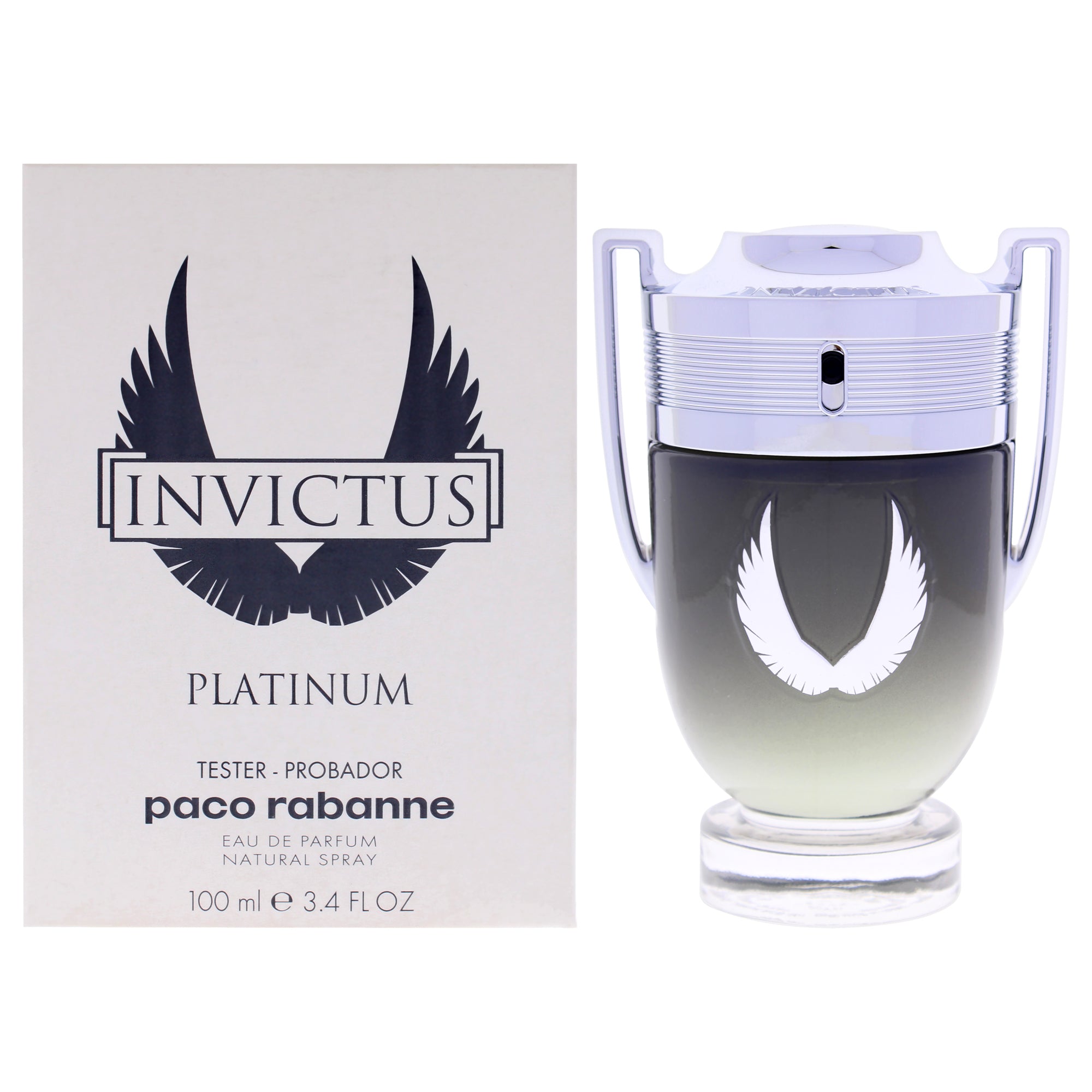 Invictus Platinum by Paco Rabanne for Men - 3.4 oz EDP Spray