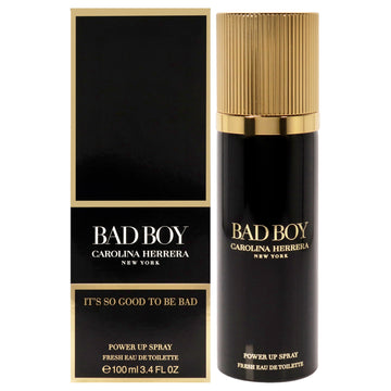 Bad Boy Power Up Spray by Carolina Herrera for Men - 3.4 oz EDT Spray