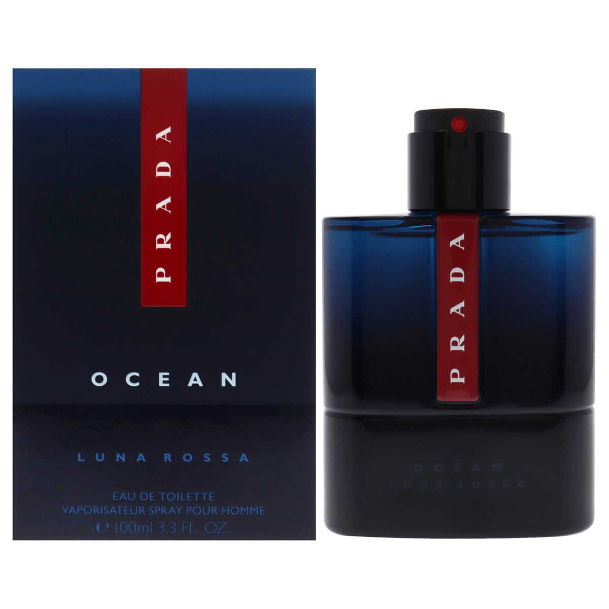 Luna Rossa Ocean by Prada for Men - 3.3 oz EDT Spray (Refillable)