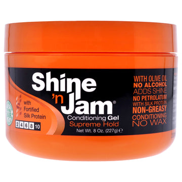 Shine-n-Jam Gel - Supreme Hold by Ampro for Women - 8 oz Gel