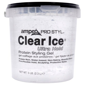 Pro Styl Protein Styling Gel Clear Ice - Ultra Hold by Ampro for Women - 80 oz Gel