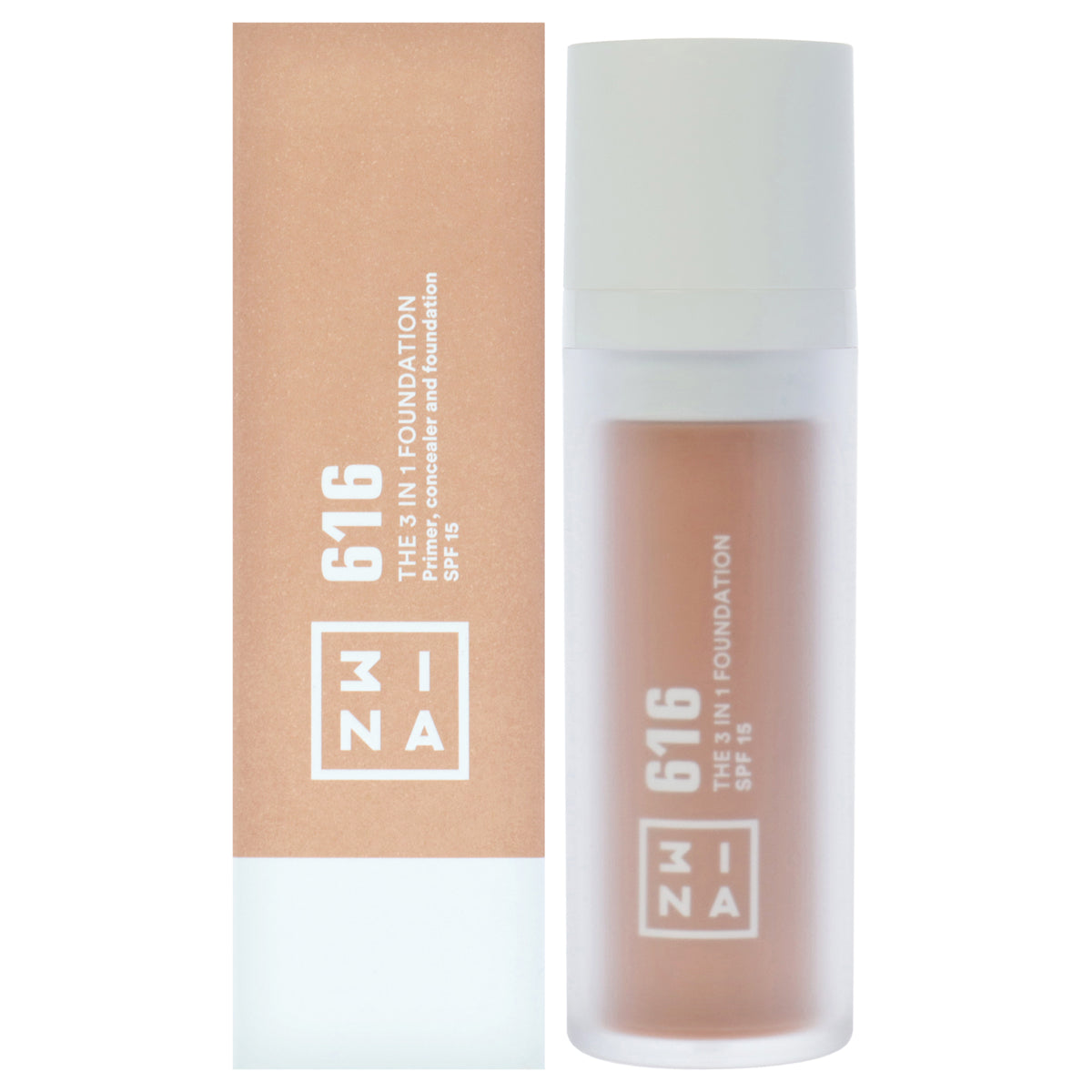 The 3 In 1 Foundation SPF 15 - 616 Sand by 3INA for Women - 1.01 oz Foundation