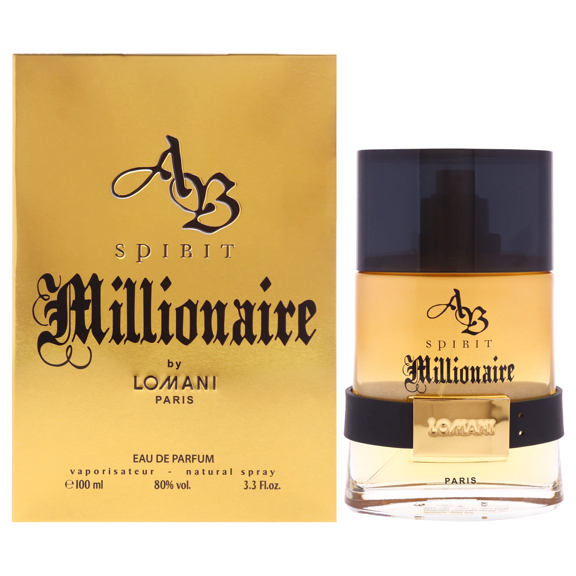 AB Spirit Millionaire by Lomani for Men - 3.3 oz EDP Spray