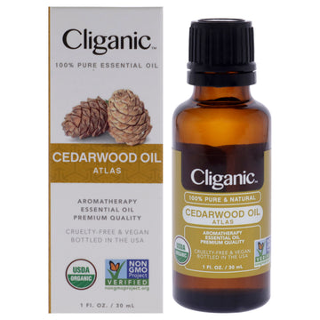 Organic Cedarwood by Cliganic for Unisex - 1 oz Oil