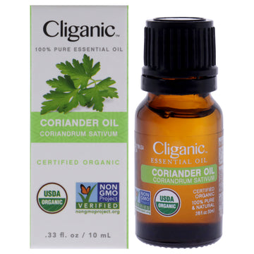 Organic Coriander by Cliganic for Unisex - 0.33 oz Oil