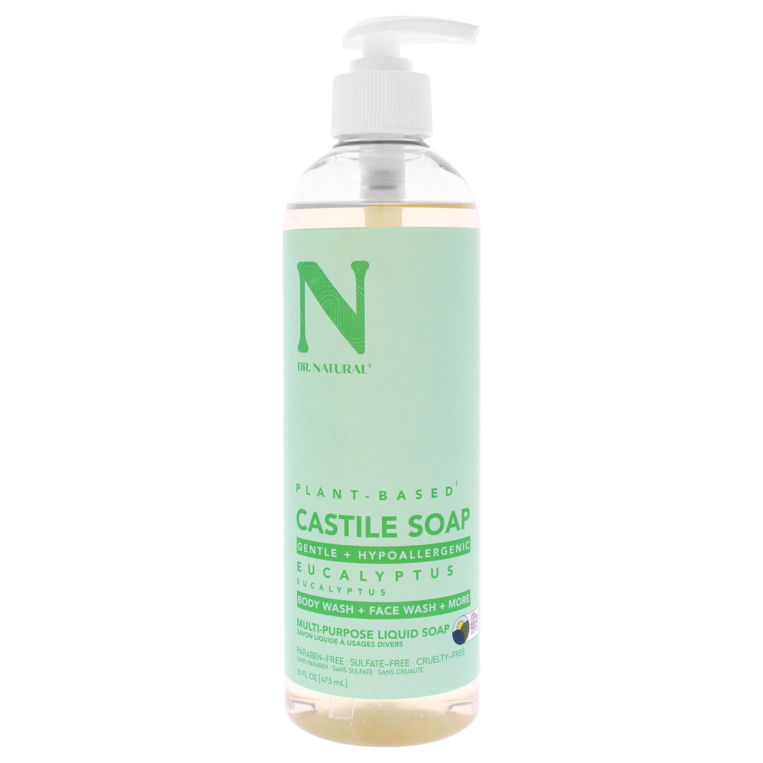 Castile Liquid Soap - Eucalyptus by Dr. Natural for Unisex - 16 oz Soap