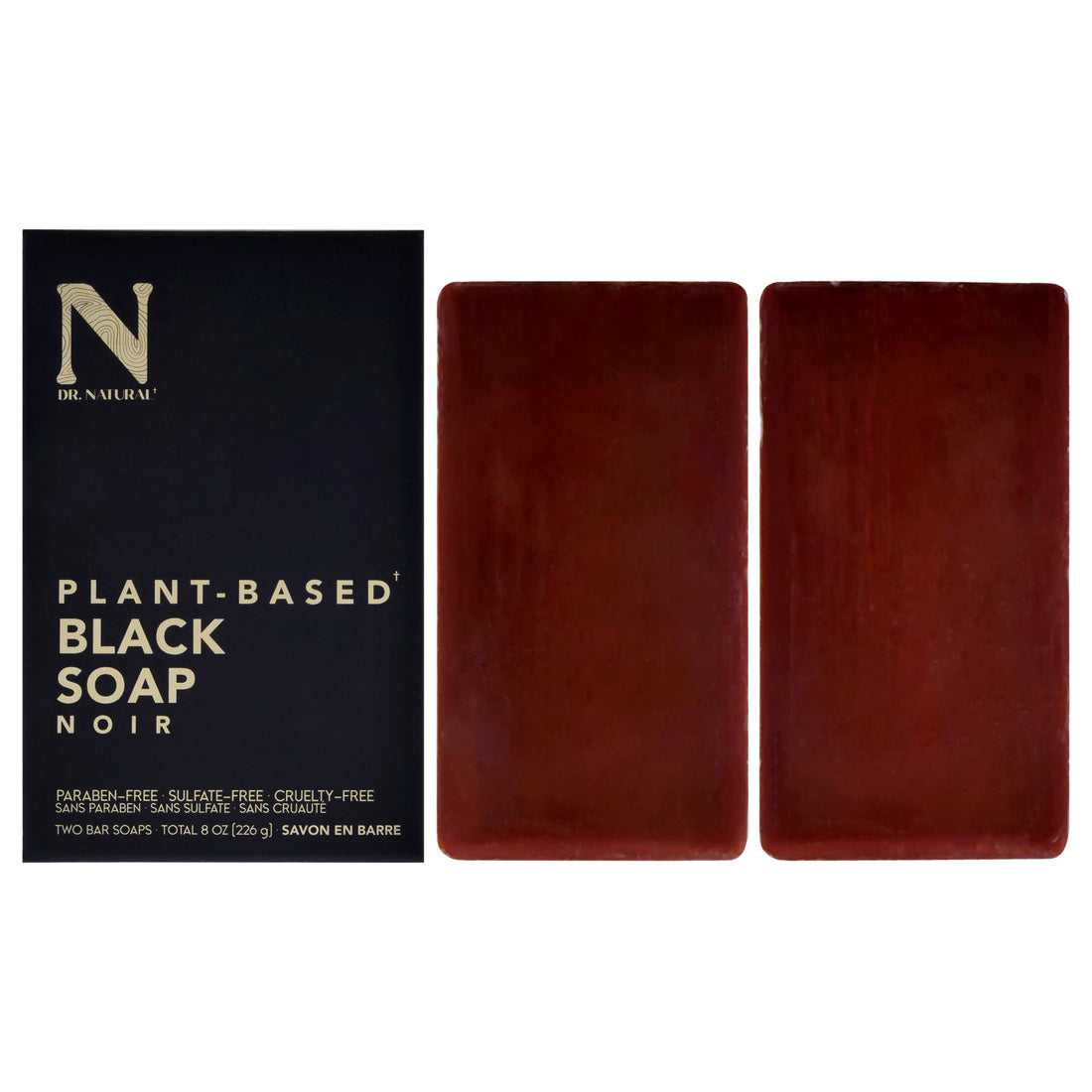 Bar Soap - Black by Dr. Natural for Unisex - 2 x 8 oz Soap - Pack of 3