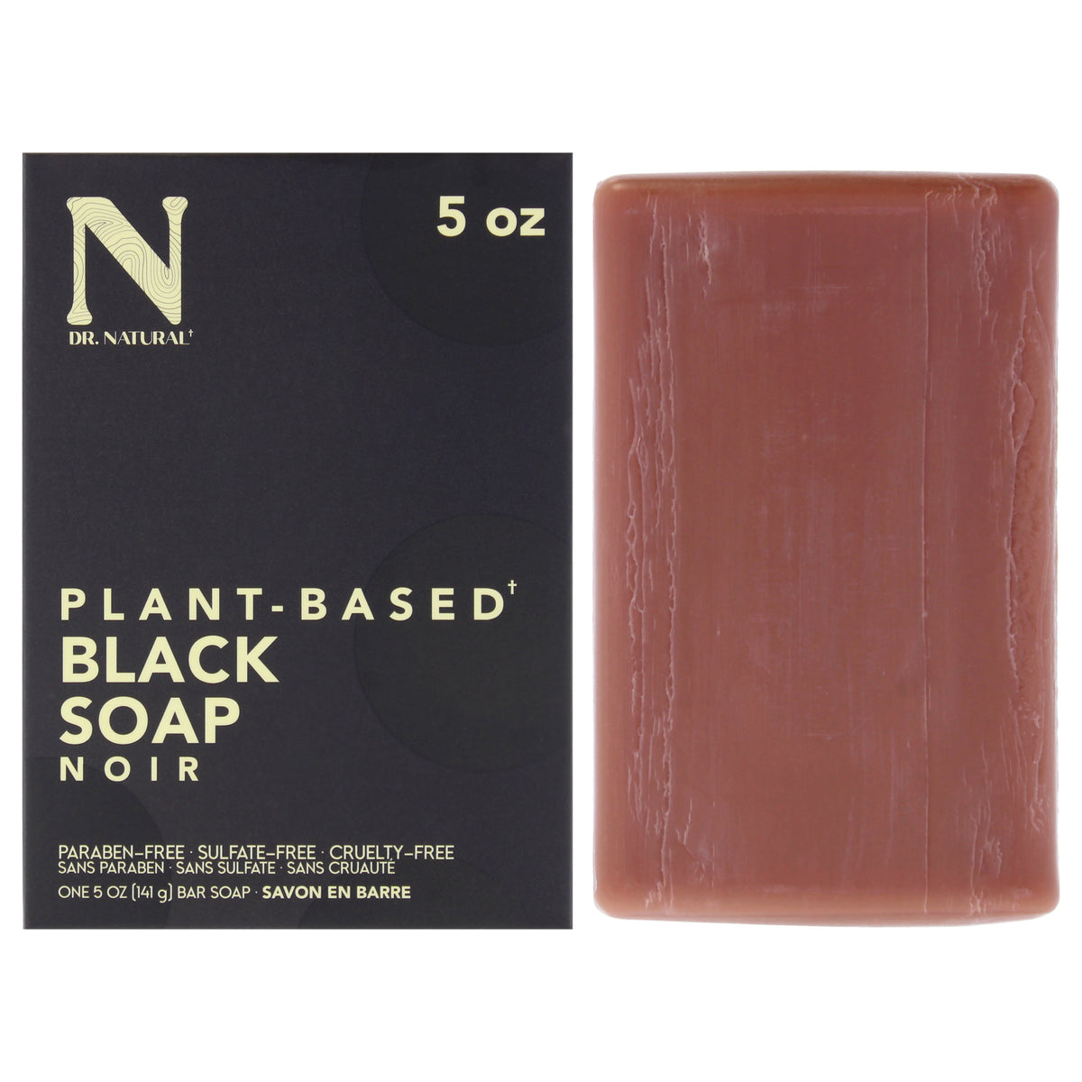 Black Bar Soap - Noir by Dr. Natural for Unisex - 5 oz Soap