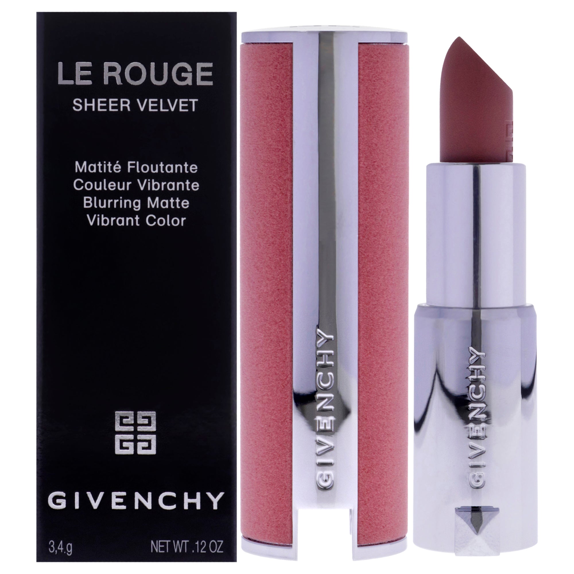 Le Rouge Sheer Velvet Matte Lipstick - 10 Beige Nude by Givenchy for Women - 0.12 oz Lipstick (Refillable)