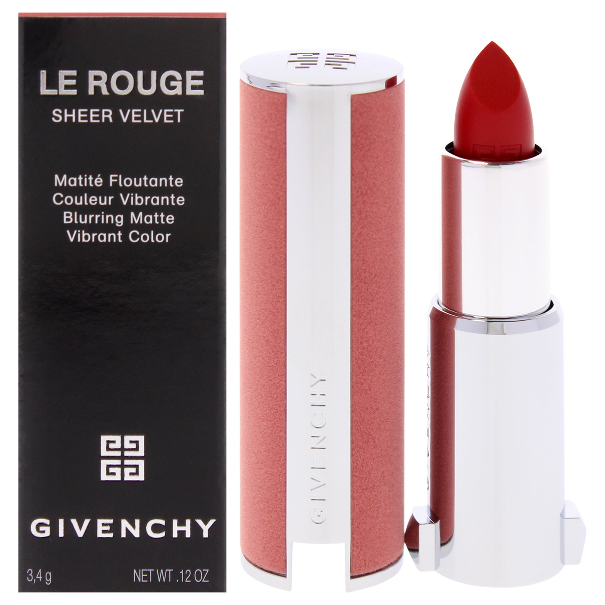 Le Rouge Sheer Velvet Matte Lipstick - 36 L Interdit by Givenchy for Women - 0.12 oz Lipstick (Refillable)