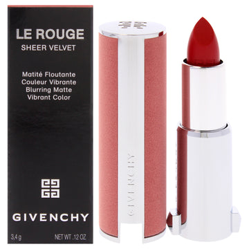 Le Rouge Sheer Velvet Matte Lipstick - 36 L Interdit by Givenchy for Women - 0.12 oz Lipstick (Refillable)