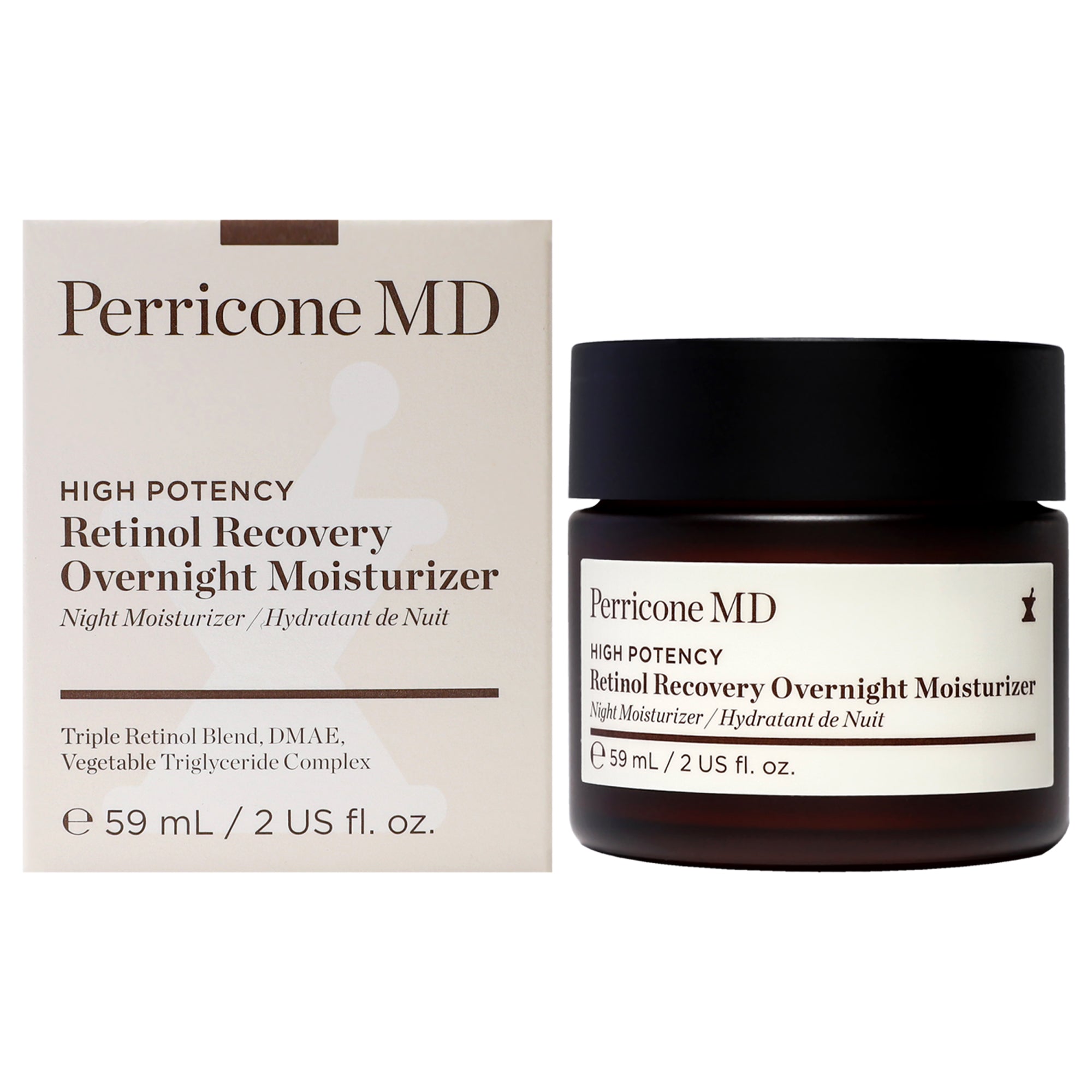 High Potency Retinol Recovery Overnight Moisturizer by Perricone MD for Women - 2 oz Moisturizer