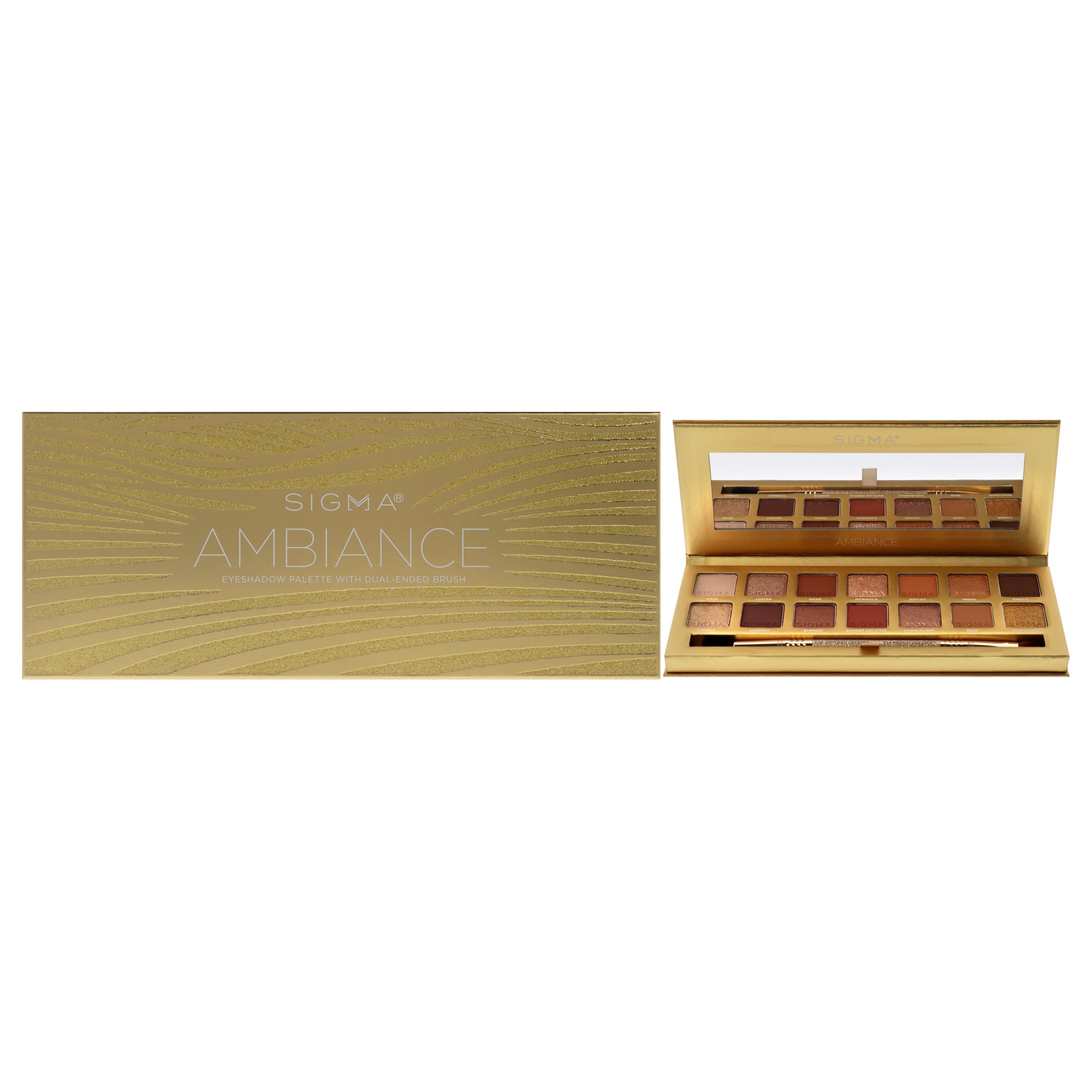 Eyeshadow Palette - Ambiance by SIGMA for Women - 2 Pc 0.49oz Eye Shadow, Brush