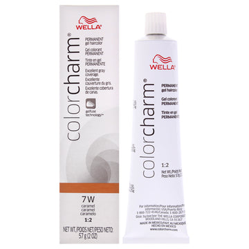 Color Charm Permanent Hair Color Gel - 7W Caramel by Wella for Women - 2 oz Hair Color
