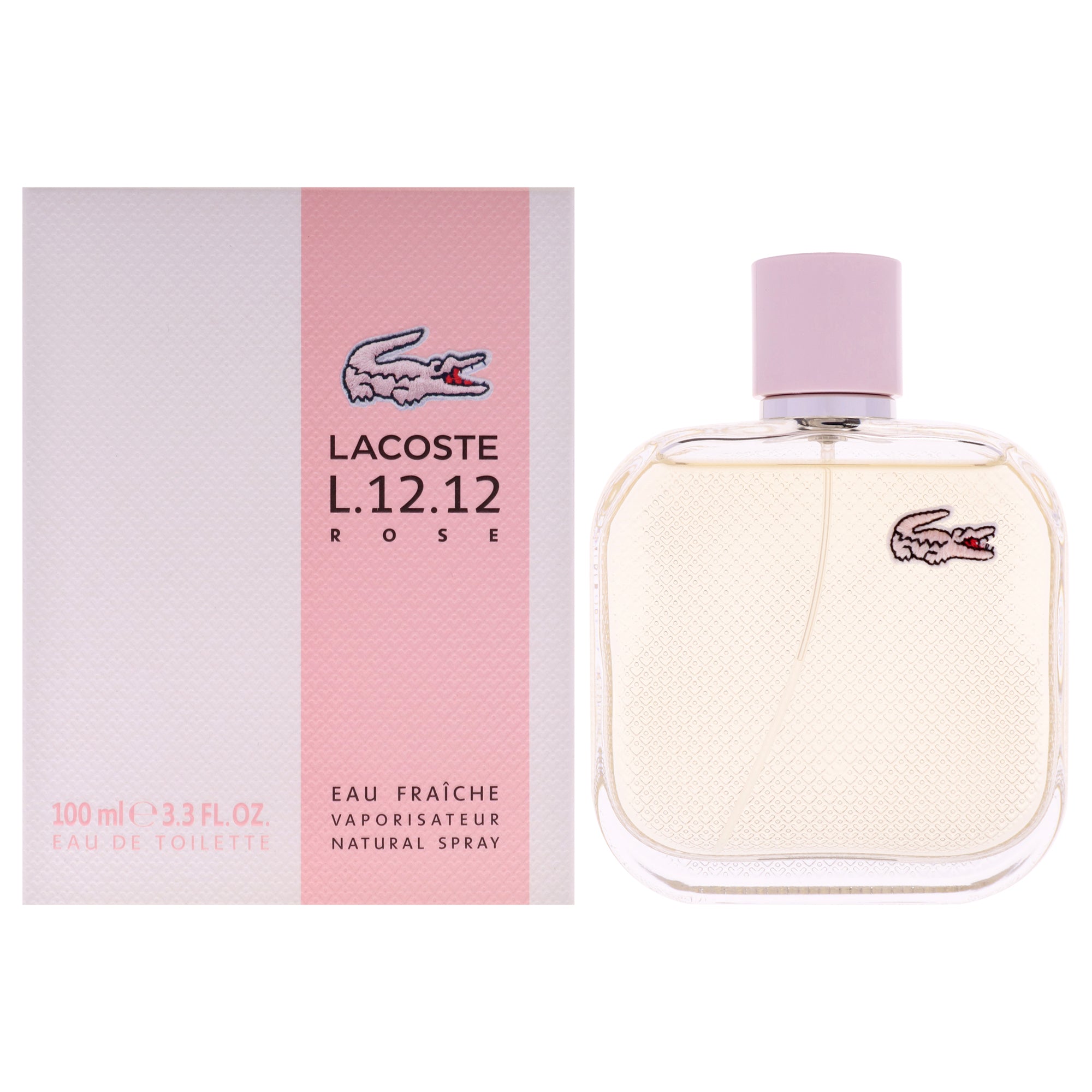 Lacoste Eau De L.12.12 Rose Eau Fraiche by Lacoste for Women - 3.3 oz EDT Spray