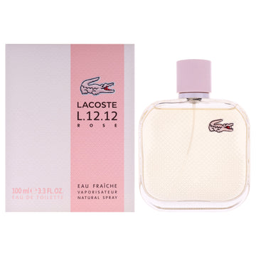 Lacoste Eau De L.12.12 Rose Eau Fraiche by Lacoste for Women - 3.3 oz EDT Spray