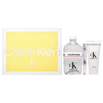 CK Everyone by Calvin Klein for Unisex - 3 Pc Gift Set 6.7oz EDT Spray, 0.33oz EDT Spray, 3.3oz Shower Gel