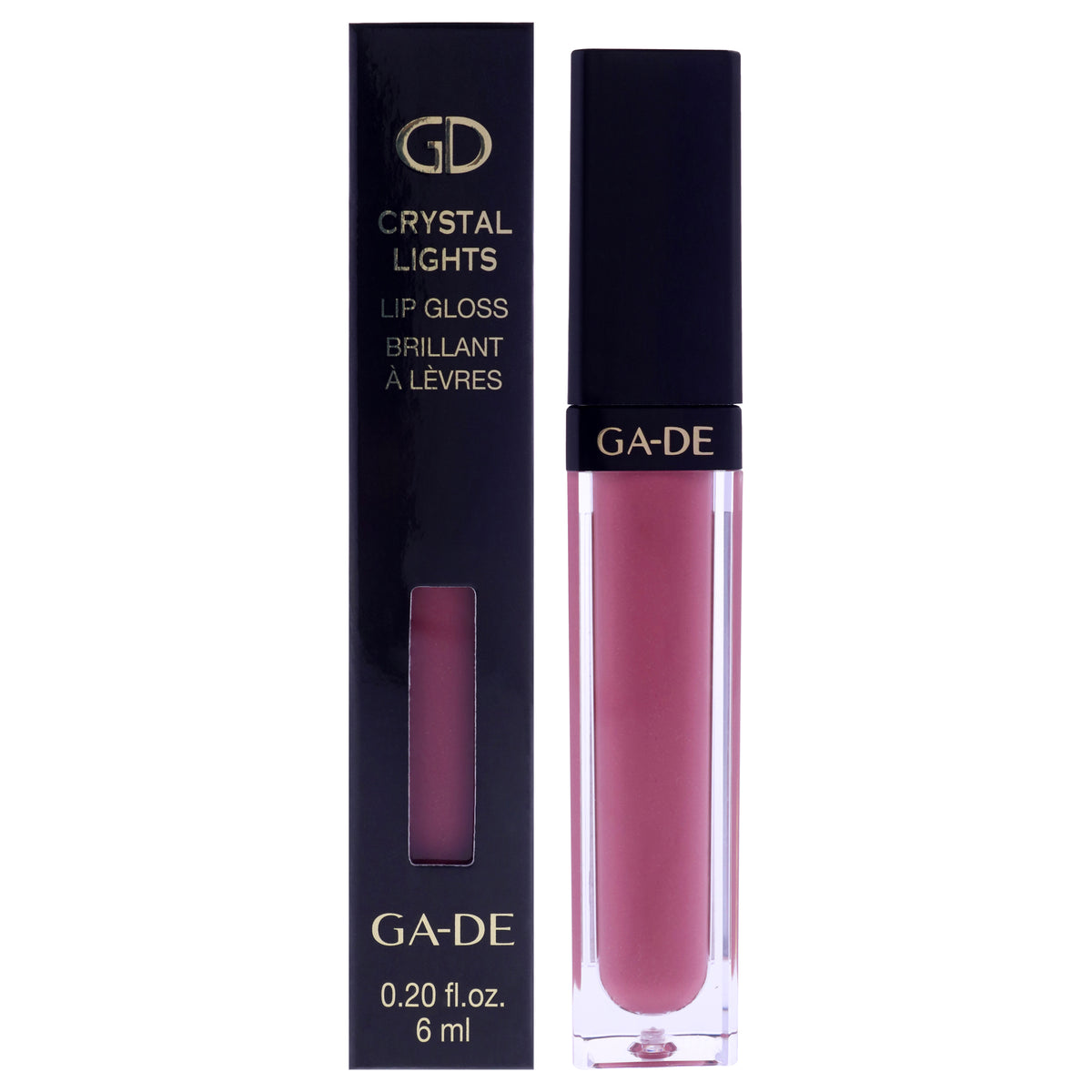 Crystal Lights Lip Gloss - 829 Mauvy Kiss by GA-DE for Women - 0.20 oz Lip Gloss
