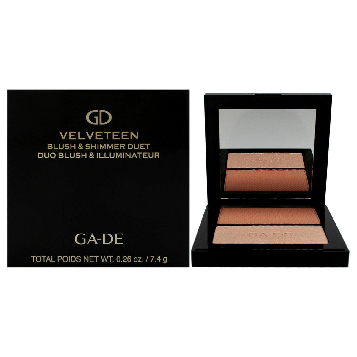 Velveteen Blush and Shimmer Duet - 32 Vintage and Glow by GA-DE for Women - 0.26 oz Blush